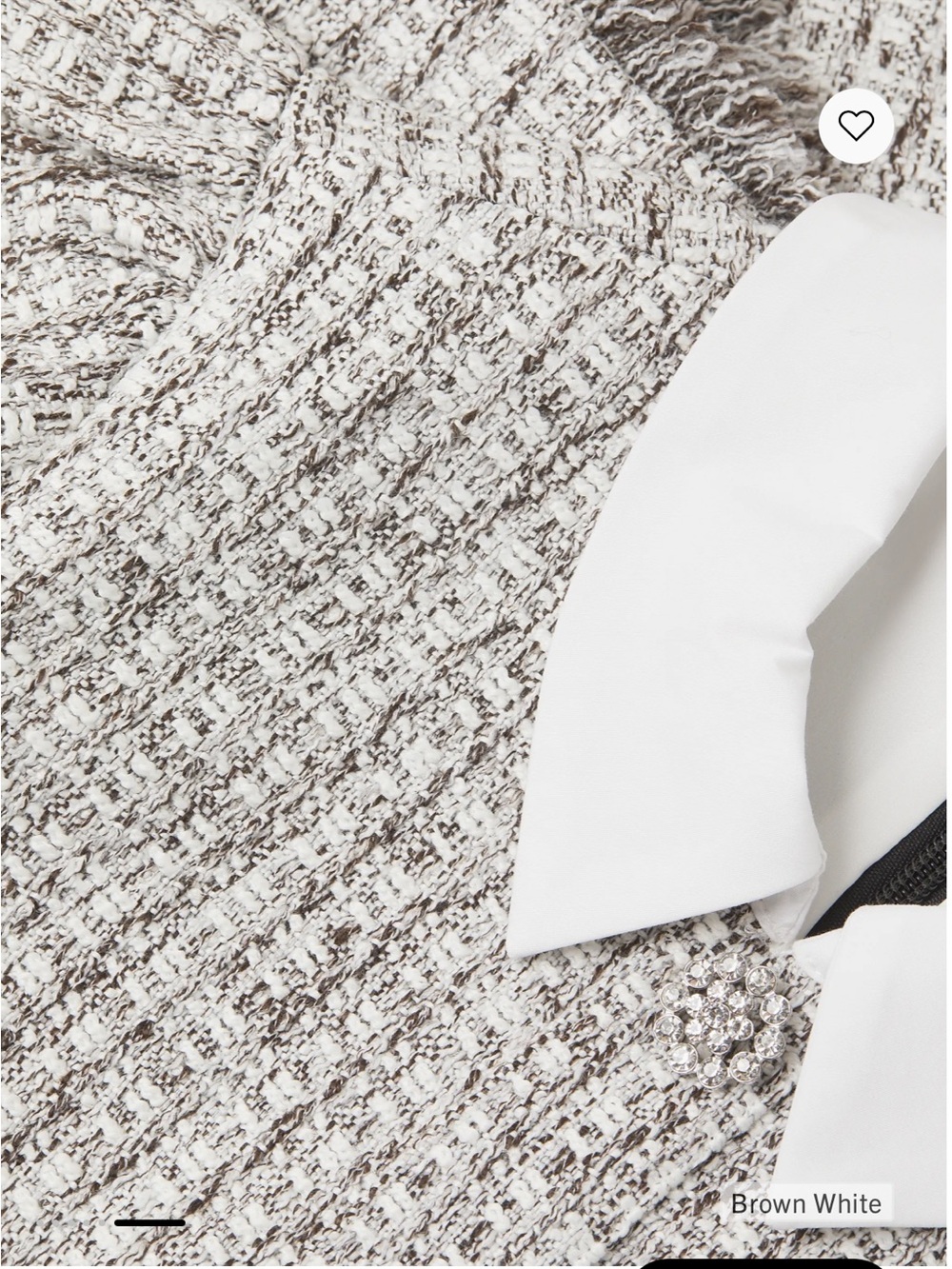 Likely Riello Cotton Tweed Minidress in Brown-White sz 12 - Picture 6 of 9